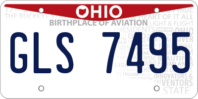 OH license plate GLS7495