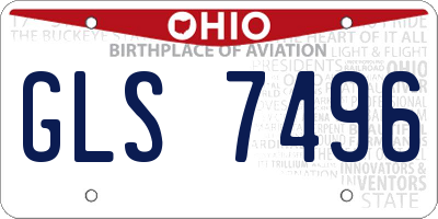 OH license plate GLS7496