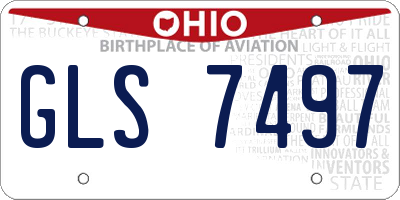 OH license plate GLS7497