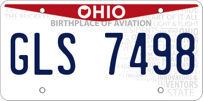 OH license plate GLS7498