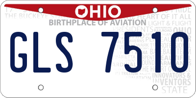 OH license plate GLS7510