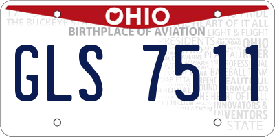 OH license plate GLS7511