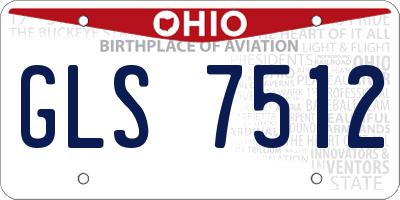 OH license plate GLS7512
