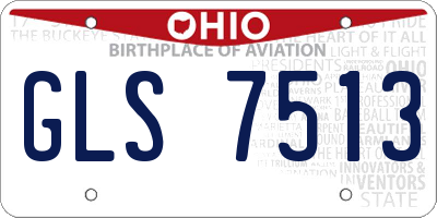 OH license plate GLS7513