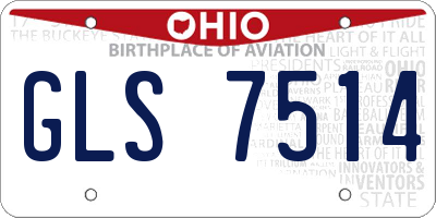OH license plate GLS7514