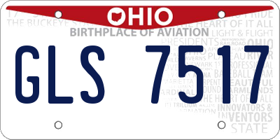 OH license plate GLS7517