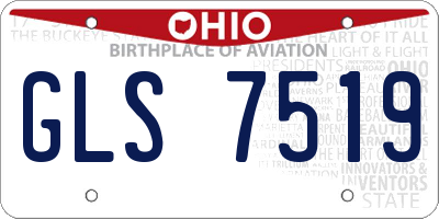 OH license plate GLS7519