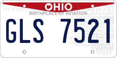 OH license plate GLS7521