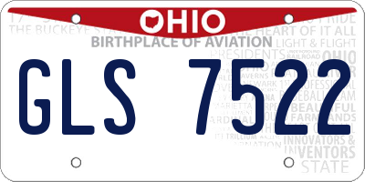 OH license plate GLS7522