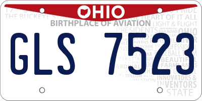 OH license plate GLS7523