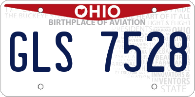 OH license plate GLS7528