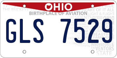 OH license plate GLS7529