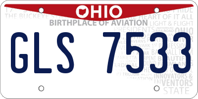 OH license plate GLS7533
