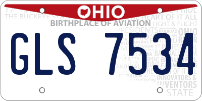 OH license plate GLS7534