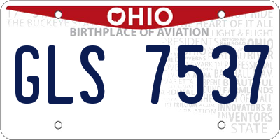 OH license plate GLS7537