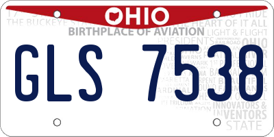 OH license plate GLS7538