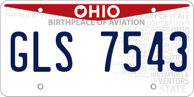 OH license plate GLS7543