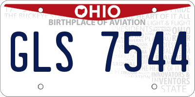 OH license plate GLS7544