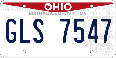 OH license plate GLS7547