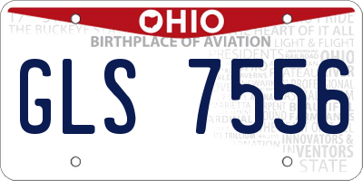 OH license plate GLS7556