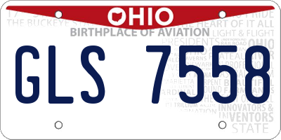 OH license plate GLS7558