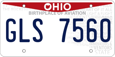 OH license plate GLS7560