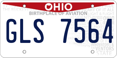 OH license plate GLS7564