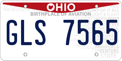 OH license plate GLS7565