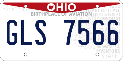 OH license plate GLS7566