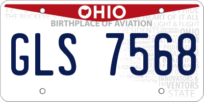 OH license plate GLS7568