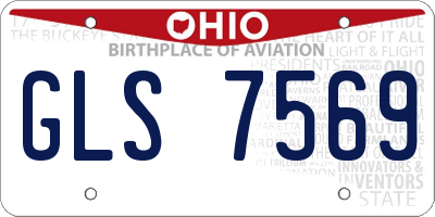 OH license plate GLS7569