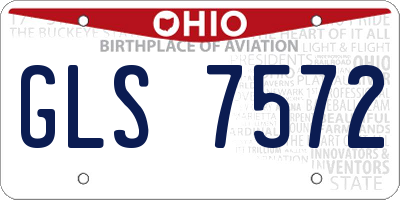 OH license plate GLS7572
