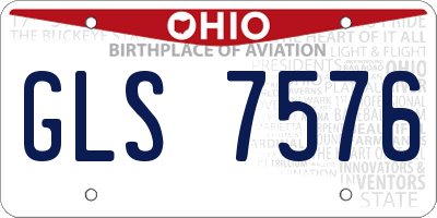 OH license plate GLS7576