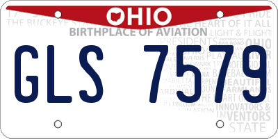 OH license plate GLS7579