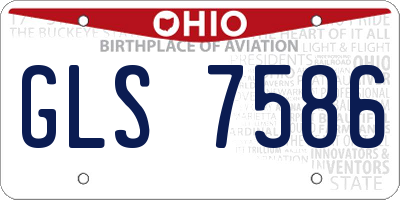 OH license plate GLS7586