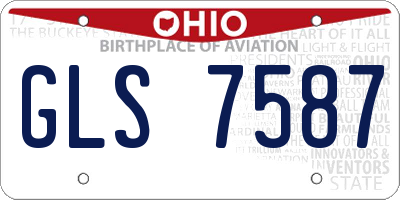 OH license plate GLS7587