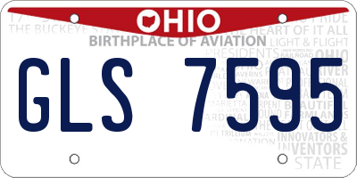 OH license plate GLS7595