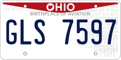OH license plate GLS7597