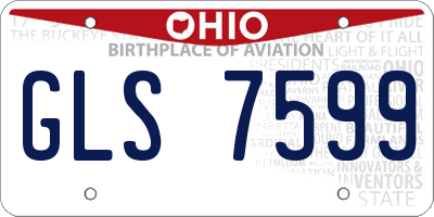 OH license plate GLS7599