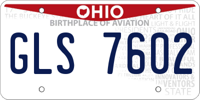 OH license plate GLS7602