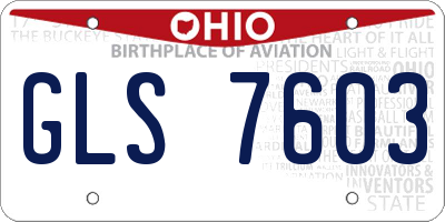 OH license plate GLS7603