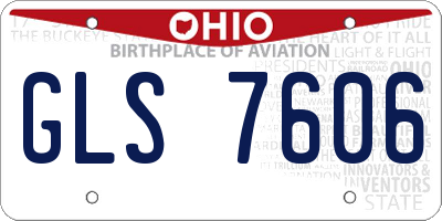 OH license plate GLS7606
