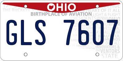 OH license plate GLS7607