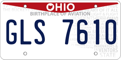 OH license plate GLS7610