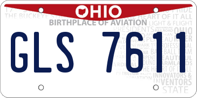OH license plate GLS7611