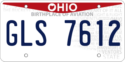 OH license plate GLS7612