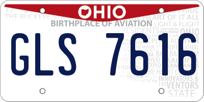 OH license plate GLS7616