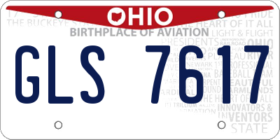 OH license plate GLS7617
