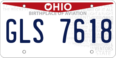 OH license plate GLS7618