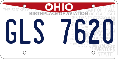 OH license plate GLS7620